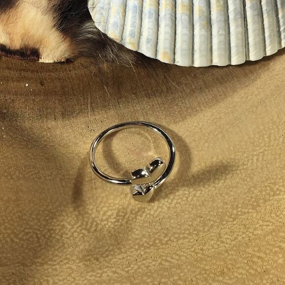 Double Heart Sterling Silver Toe Ring - Picture 6 of 6